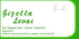 gizella levai business card