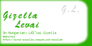 gizella levai business card